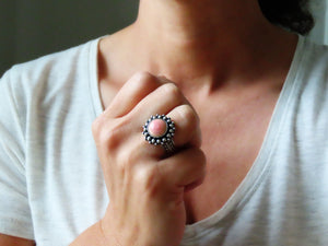 Pink Conch Shell Ring or Pendant (Choose Your Size)