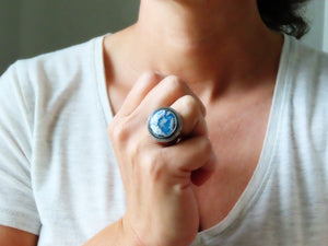 Plume Agate Doublet Ring or Pendant (Choose Your Size)