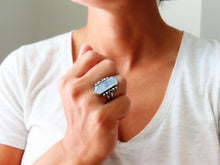 Load image into Gallery viewer, Rainbow Moonstone Ring or Pendant (Choose Your Size)