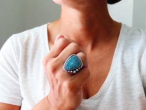 Webbed Turquoise Ring or Pendant (Choose Your Size)