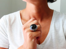 Load image into Gallery viewer, Rose Cut Black Onyx Ring or Pendant (Choose Your Size)