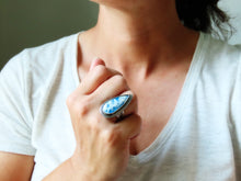 Load image into Gallery viewer, Plume Agate Doublet Ring or Pendant (Choose Your Size)