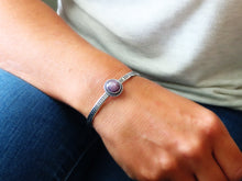 Load image into Gallery viewer, Rose Cut Sapphire Cuff Bracelet