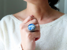 Load image into Gallery viewer, Plume Agate Doublet Ring or Pendant (Choose Your Size)