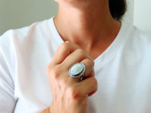 Load image into Gallery viewer, Rainbow Moonstone Ring or Pendant (Choose Your Size)