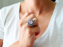 Load image into Gallery viewer, Lavender Chalcedony Ring or Pendant (Choose Your Size)