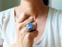 Load image into Gallery viewer, Plume Agate Doublet Ring or Pendant (Choose Your Size)