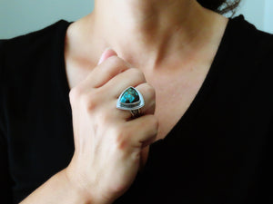 Hubei Turquoise Ring or Pendant (Choose Your Size)