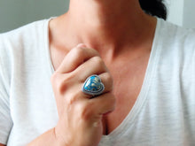 Load image into Gallery viewer, Persian Turquoise w/ Pyrite Ring or Pendant (Choose Your Size)