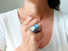 Load image into Gallery viewer, Plume Agate Doublet Ring or Pendant (Choose Your Size)