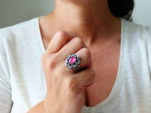 Load image into Gallery viewer, Pink Rose Cut Sapphire Ring or Pendant (Choose Your Size)