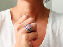 Load image into Gallery viewer, Sunrise Rhodonite Ring or Pendant (Choose Your Size)