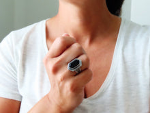 Load image into Gallery viewer, Hexagonal Onyx Ring or Pendant (Choose Your Size)