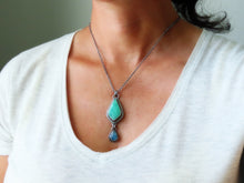 Load image into Gallery viewer, Chrysoprase and Aquamarine Necklace