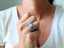 Load image into Gallery viewer, Silver Gray Sapphire Ring or Pendant (Choose Your Size)