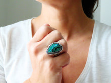 Load image into Gallery viewer, Malachite with Chrysocolla Ring or Pendant (Choose Your Size)