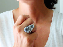 Load image into Gallery viewer, Dark Moon Stone Ring or Pendant (Choose Your Size)