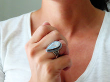 Load image into Gallery viewer, Rainbow Moonstone Ring or Pendant (Choose Your Size)