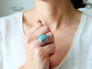 Webbed Turquoise Ring or Pendant (Choose Your Size)