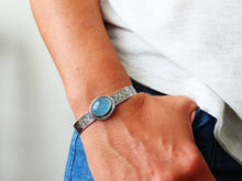 Load image into Gallery viewer, Aquamarine Cuff Bracelet