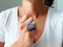 Load image into Gallery viewer, Amethyst Lace Agate Ring or Pendant (Choose Your Size)