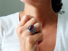 Load image into Gallery viewer, Red Tourmaline Ring or Pendant (Choose Your Size)