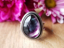 Load image into Gallery viewer, Rose Cut Fluorite Rhodochrosite Ring (Choose Your Size)