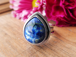 RESERVED: Bluebird Azurite Ring or Pendant (Choose Your Size)