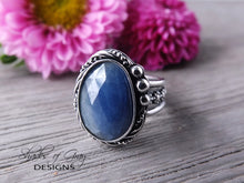 Load image into Gallery viewer, Rose Cut Blue Sapphire Ring or Pendant (Choose Your Size)