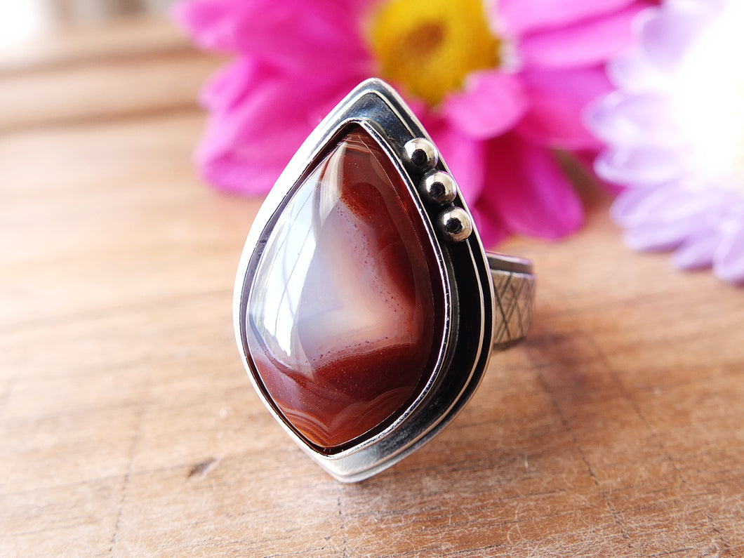 Moraccan Seam Agate Ring or Pendant (Choose Your Size)