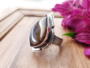 Amethyst Sage Agate Ring or Pendant (Choose Your Size)