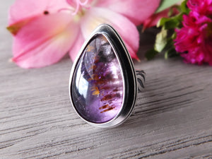 Super 7 (Cacoxenite in Amethyst) Ring or Pendant (Choose Your Size)