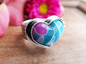 Acrylic Resin Heart Ring or Pendant (Choose Your Size)