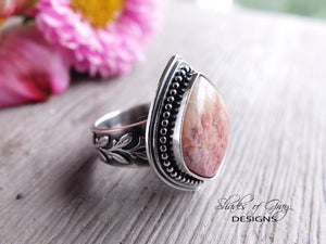 Feather Ridge Plume Agate Ring or Pendant (Choose Your Size)