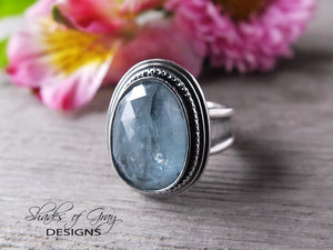 Light Blue Rose Cut Kyanite Ring or Pendant (Choose Your Size)
