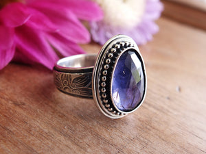 Rose Cut Iolite Ring or Pendant (Choose Your Size)