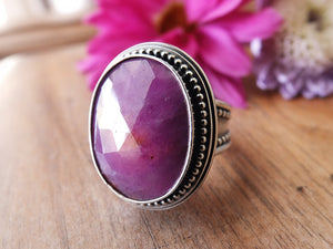 Pink and Purple Rose Cut Sapphire Ring or Pendant (Choose Your Size)