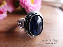 Load image into Gallery viewer, Blue Rose Cut Kyanite Ring or Pendant (Choose Your Size)