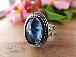 Teal Rose Cut Moss Kyanite Ring or Pendant (Choose Your Size)
