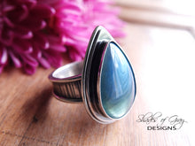 Load image into Gallery viewer, Swedish Blue Silver Ore Slag Glass Ring or Pendant (Choose Your Size)