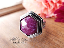 Load image into Gallery viewer, Hexagon Rose Cut Ruby Ring or Pendant (Choose Your Size)
