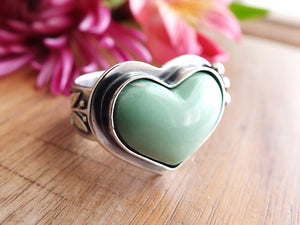 Lucin Variscite Heart Ring or Pendant (Choose Your Size)