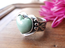 Load image into Gallery viewer, Lucin Variscite Heart Ring or Pendant (Choose Your Size)