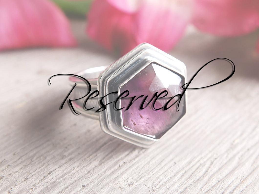 RESERVED: Hexagonal Rose Cut Super 7 Ring or Pendant (Choose Your Size)