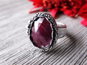 RESERVED: Rose Cut Sapphire Ring or Pendant (Choose Your Size)