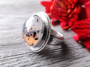 Round Montana Agate Ring or Pendant (Choose Your Size)