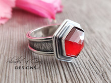 Load image into Gallery viewer, Hexagonal Hessonite Garnet Ring or Pendant (Choose Your Size)