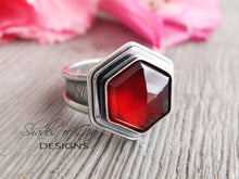 Load image into Gallery viewer, Hexagonal Hessonite Garnet Ring or Pendant (Choose Your Size)