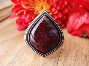 Red Moss Agate Ring or Pendant (Choose Your Size)