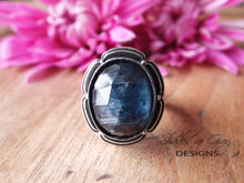 Load image into Gallery viewer, Rose Cut Teal Moss Kyanite Ring or Pendant (Choose Your Size)